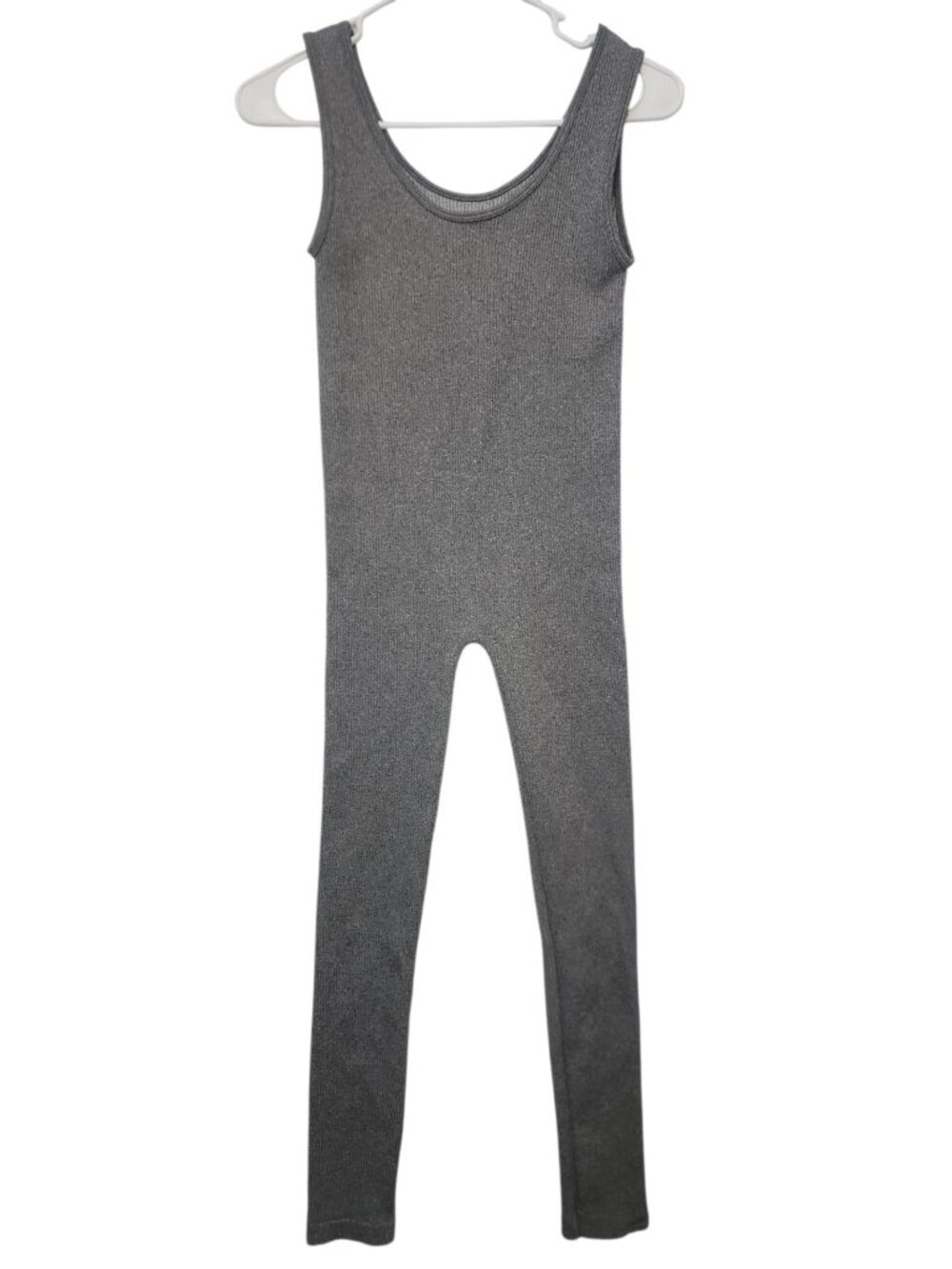 FCT With Love Basics 2PC Set M Gray Ribbed Tank & Leggings Lounge Stretch